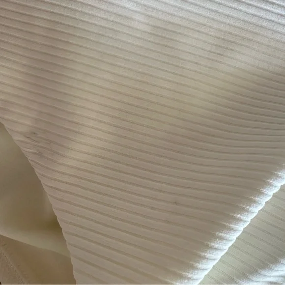 NEW Montce Tropez Tie-Up One Piece M tie waist ribbed Cream Rib - Picture 9 of 13